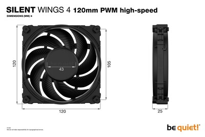 Foto 3 | ¡ventilador De Refrigeración, Silencio! Silent Wings 4, 120 Mm, Pwm, Alta Velocidad - Venta Internacional.