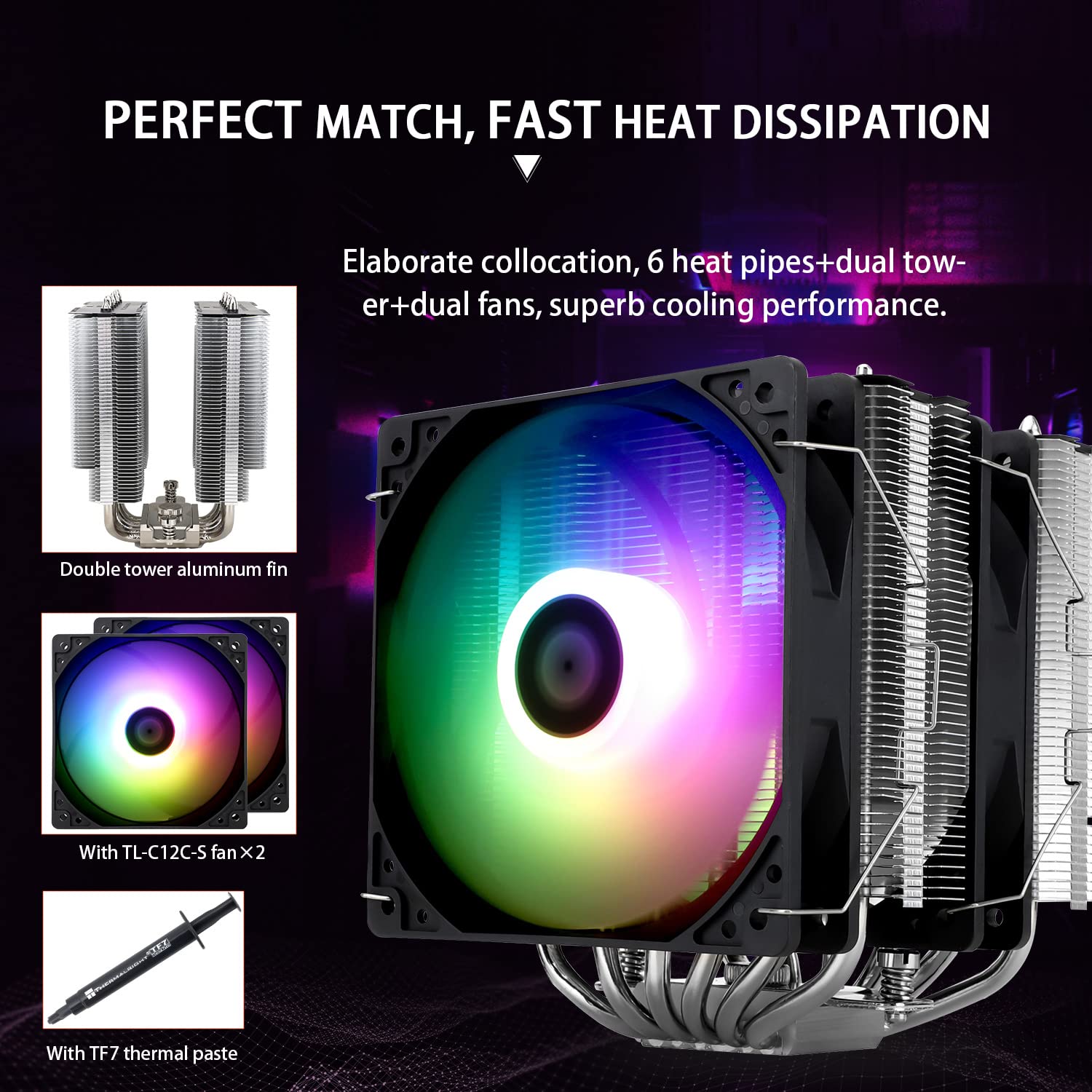 Foto 4 pulgar | Enfriador De Aire Para Cpu Thermalright Peerless Assassin 120 Se Argb - Venta Internacional.