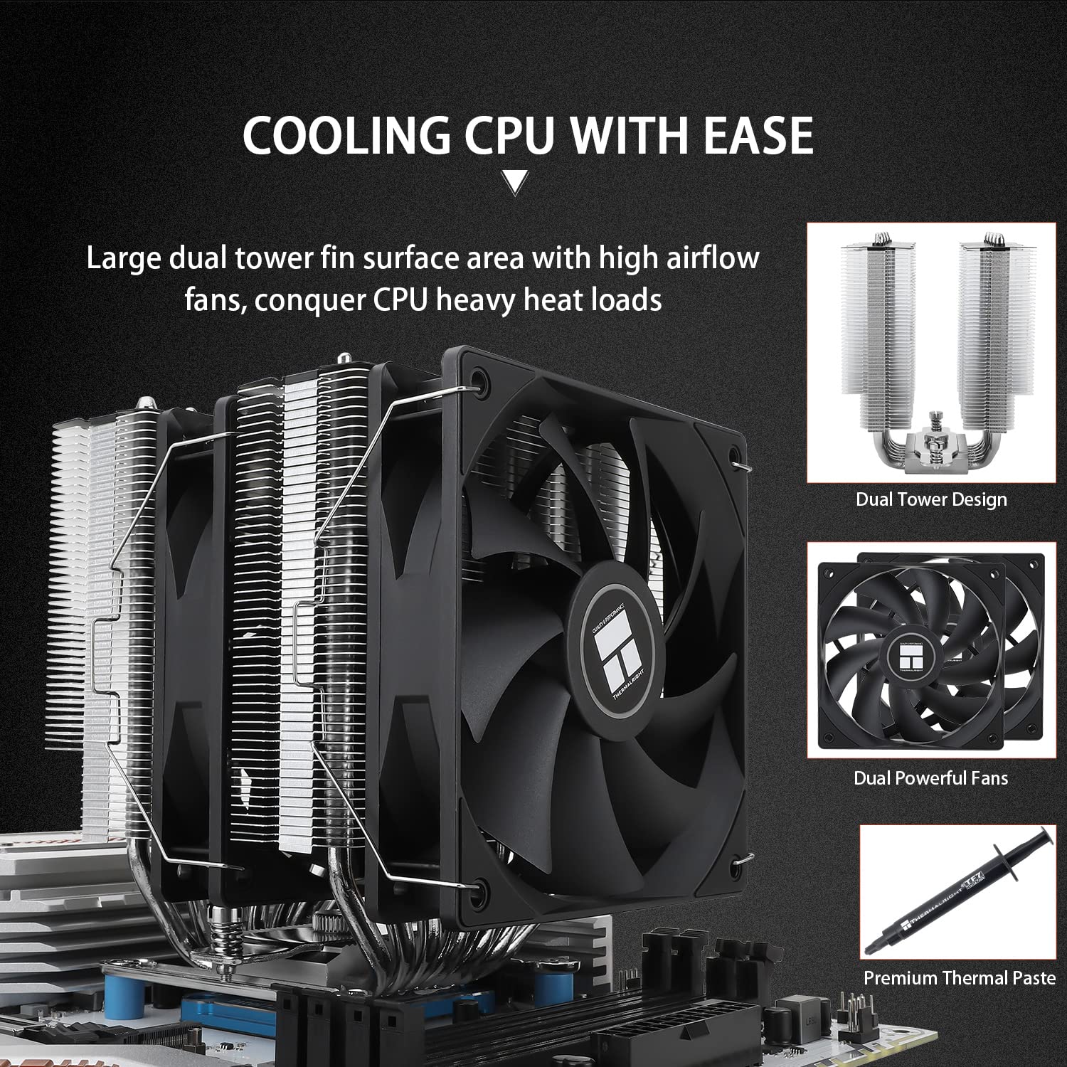 Foto 5 pulgar | Enfriador De Aire Para Cpu Thermalright Ps120se, 7 Tubos De Calor, Doble De 120 M - Venta Internacional.