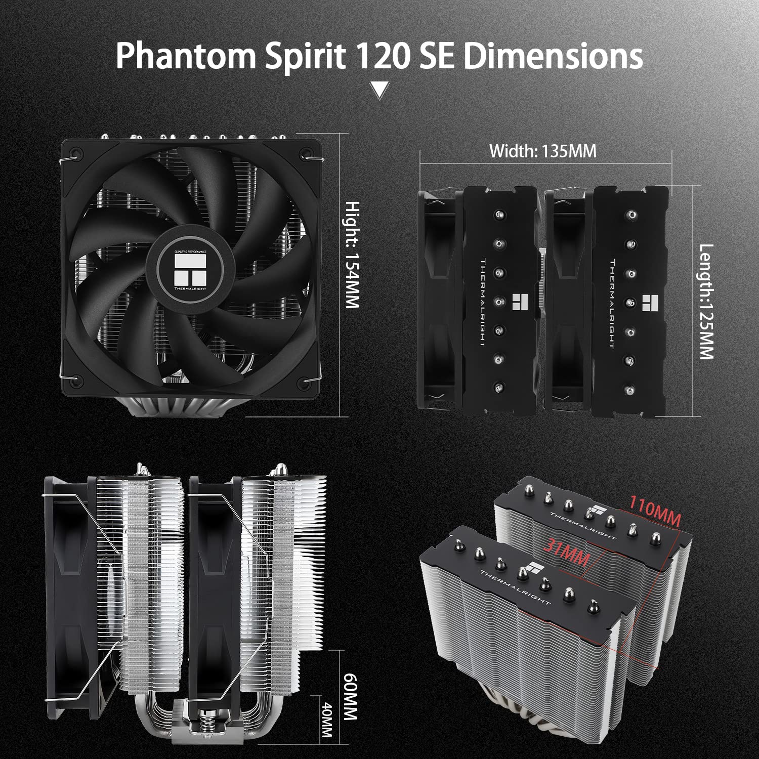 Foto 6 | Enfriador De Aire Para Cpu Thermalright Ps120se, 7 Tubos De Calor, Doble De 120 M - Venta Internacional.