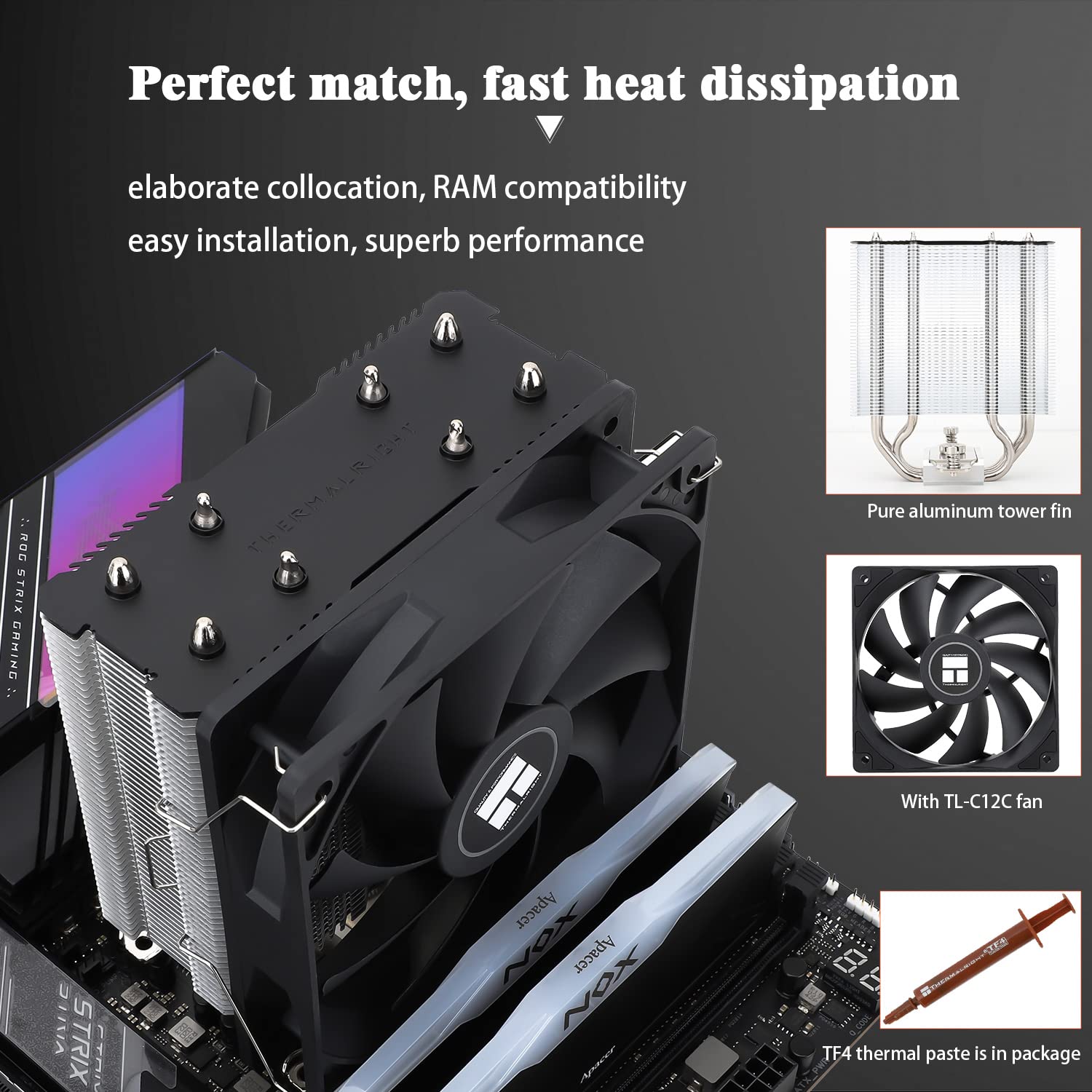 Foto 5 pulgar | Enfriador De Aire Para Cpu Thermalright Assassin X120 Refined Se - Venta Internacional.