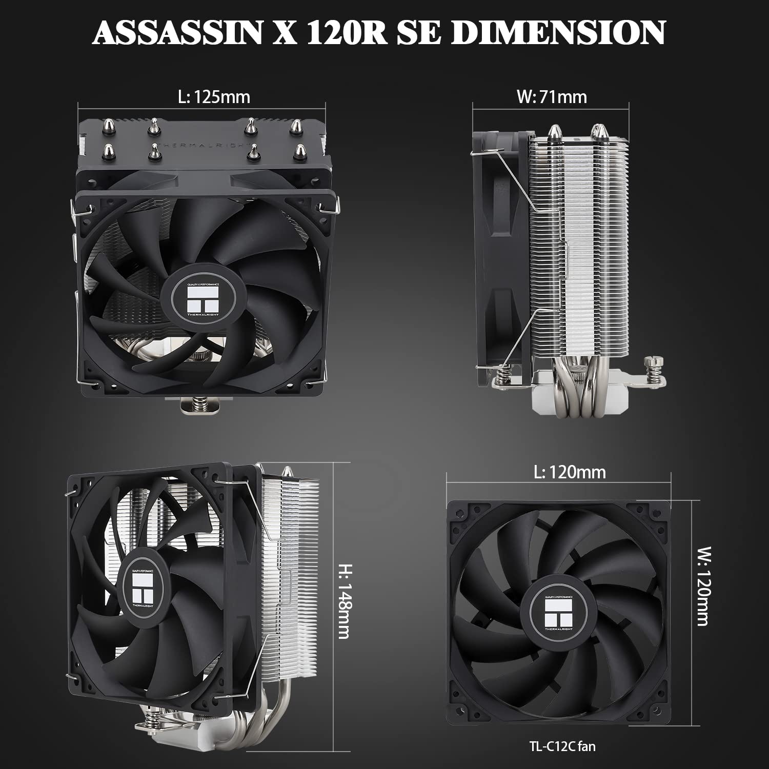 Foto 6 pulgar | Enfriador De Aire Para Cpu Thermalright Assassin X120 Refined Se - Venta Internacional.