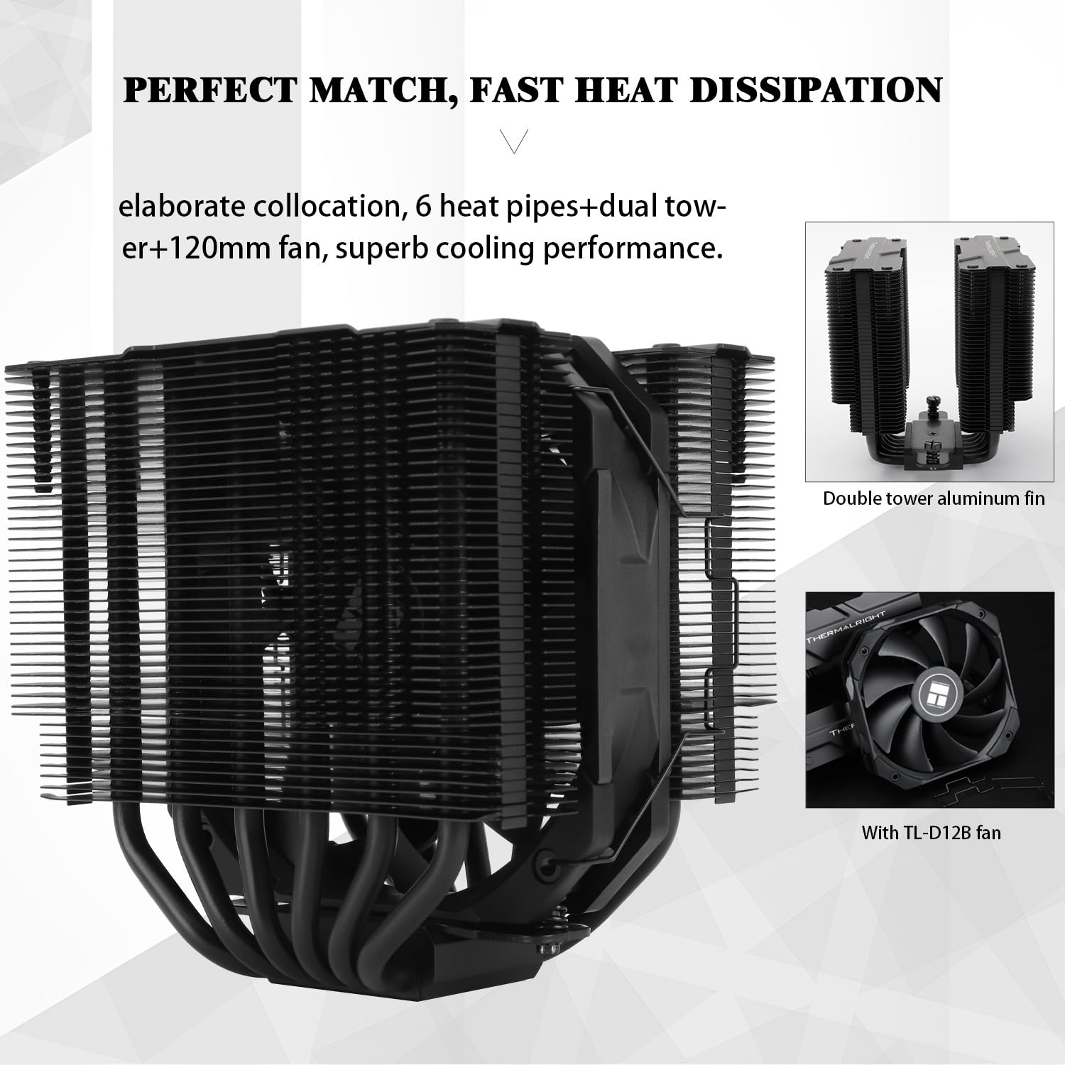 Foto 5 pulgar | Enfriador De Cpu Thermalright Peerless Assassin 120 Mini Negro - Venta Internacional.