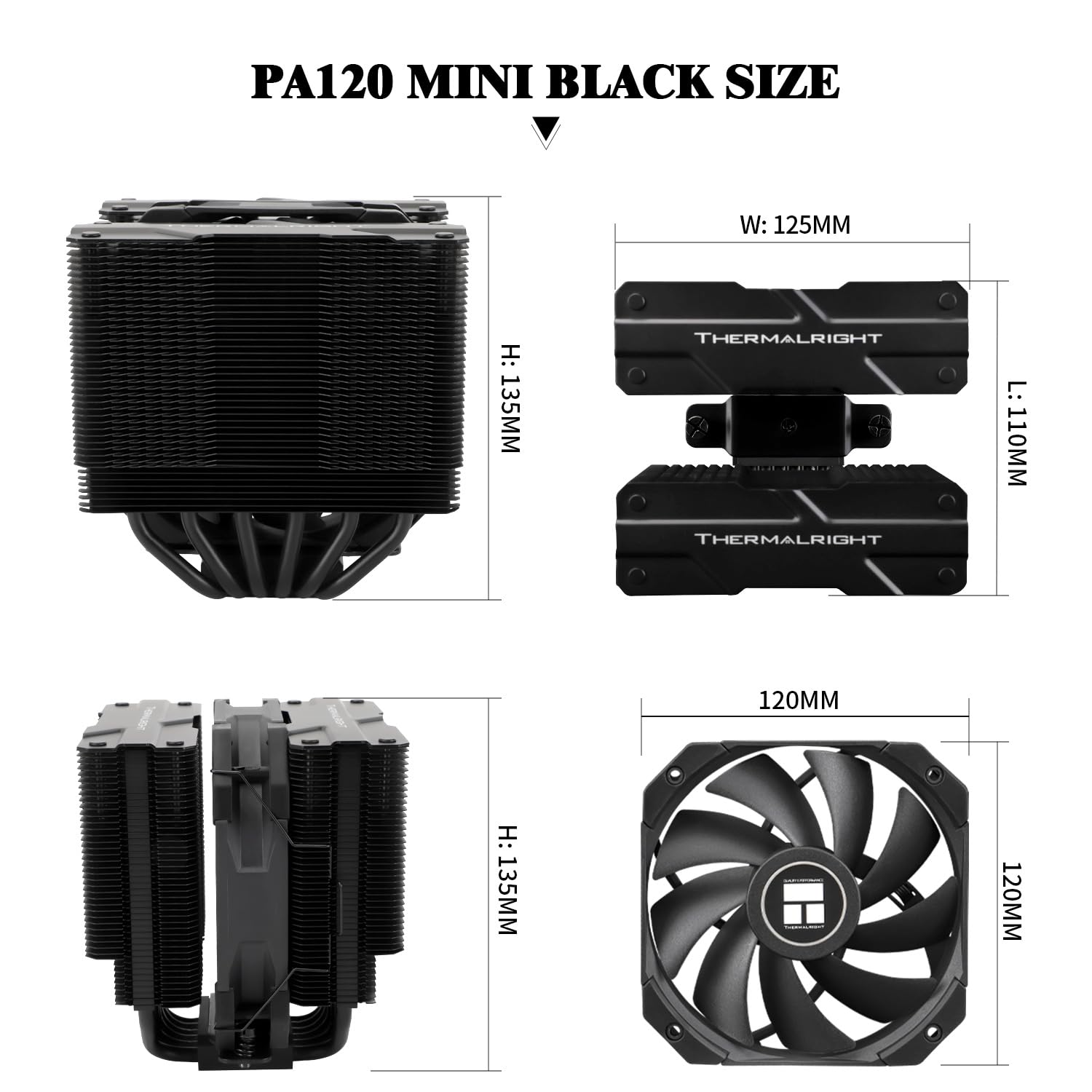 Foto 6 pulgar | Enfriador De Cpu Thermalright Peerless Assassin 120 Mini Negro - Venta Internacional.