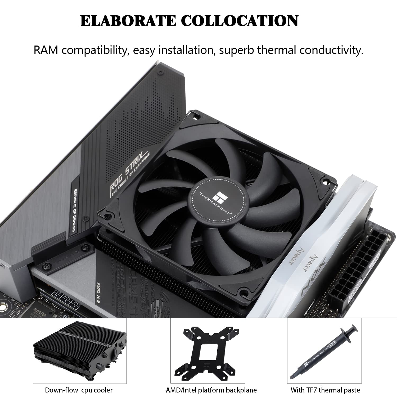 Foto 4 | Enfriador De Cpu Thermalright Axp90 X47 Negro De Perfil Bajo De 47 Mm - Venta Internacional.
