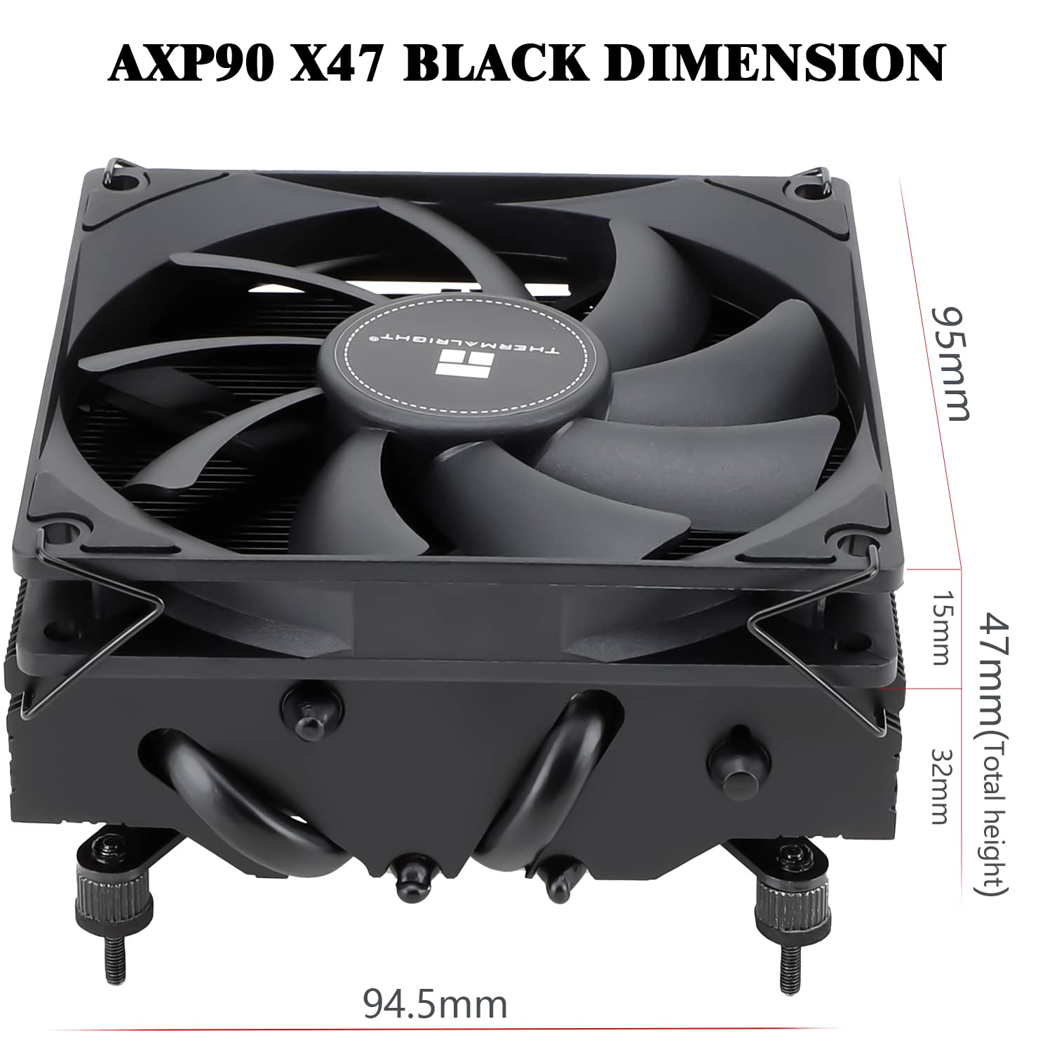 Foto 7 pulgar | Enfriador De Cpu Thermalright Axp90 X47 Negro De Perfil Bajo De 47 Mm - Venta Internacional.