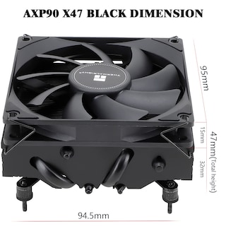 Foto 6 | Enfriador De Cpu Thermalright Axp90 X47 Negro De Perfil Bajo De 47 Mm - Venta Internacional.