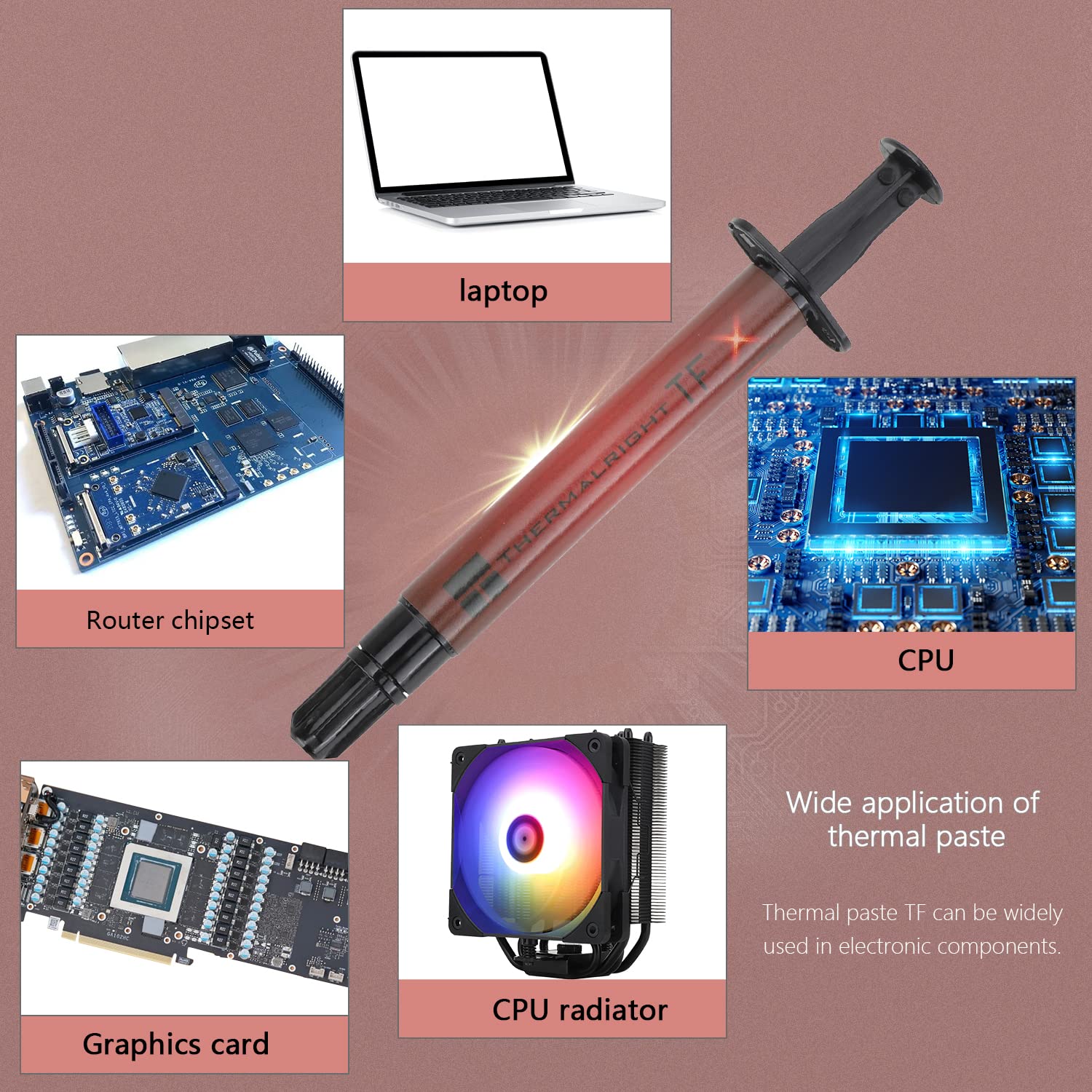 Foto 5 pulgar | Pasta Térmica Thermalright Tfx 2g, 14,3 W/m.k, 2 Gramos, Grasa Térmica Para Tarjetas Gráficas Y Cpu - Venta Interna