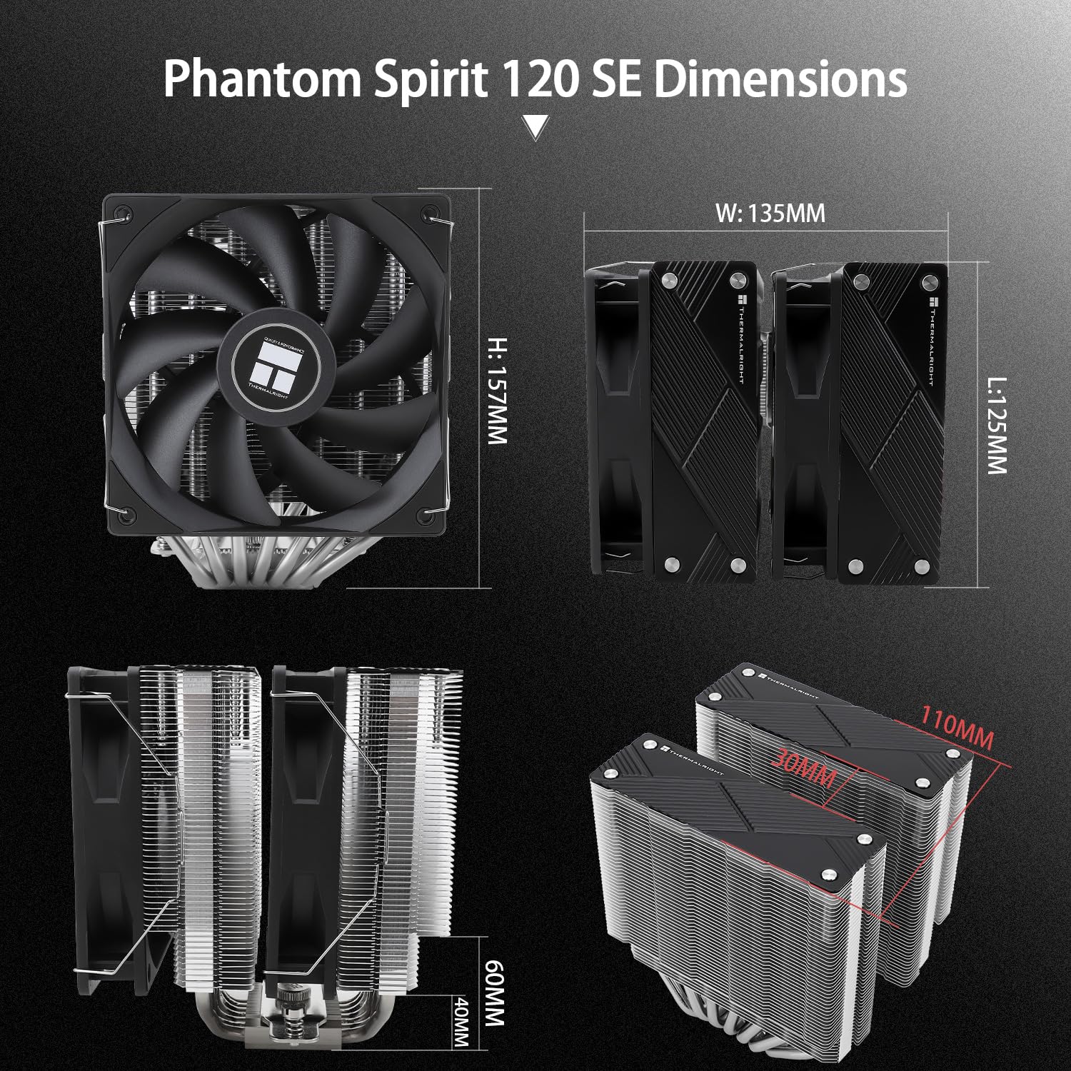 Foto 6 | Enfriador De Aire Para Cpu Thermalright Phantom Spirit 120 Ps120 - Venta Internacional.