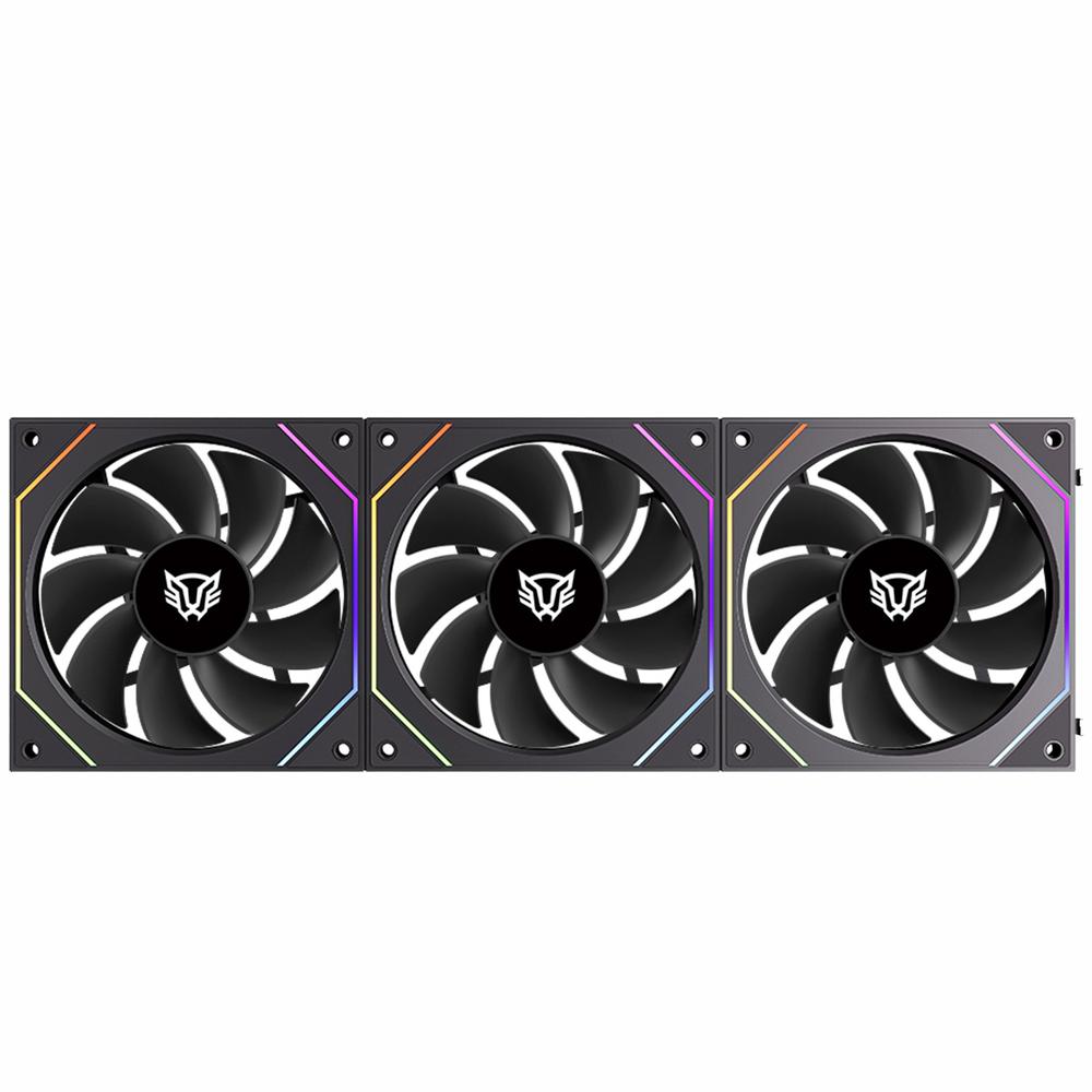 Foto 2 pulgar | Kit 3 Ventiladores Gamer Balam Rush Eolox Link-r Exl95r 120mm Argb Aspas Inversas Diseño Cuadrado Da