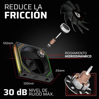 Foto 5 | Kit 3 Ventiladores Gamer Balam Rush Eolox Link-r Exl95r 120mm Argb Aspas Inversas Diseño Cuadrado Da
