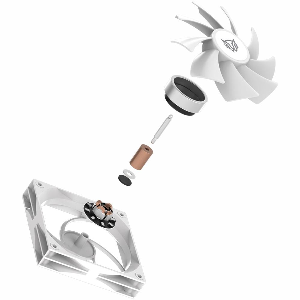 Foto 4 | Ventilador Gamer Balam Rush Eolox Glaziar Exg77 120mm Aspas Aerodinámicas Pwm 4 Pin 2000rpm Blanco B