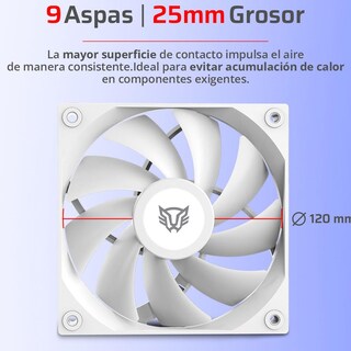Foto 5 | Ventilador Gamer Balam Rush Eolox Glaziar Exg77 120mm Aspas Aerodinámicas Pwm 4 Pin 2000rpm Blanco B