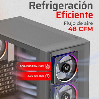 Foto 5 | Ventilador Gamer Balam Rush Eolox Bora-r Exb85r 120mm Argb Aspas Inversas Diseño Cuadrado Pwm 4 Pin