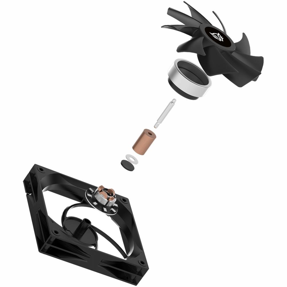 Foto 5 pulgar | Ventilador Gamer Balam Rush Eolox Glaziar Exg77 120mm Aspas Aerodinámicas Pwm 4 Pin 2000rpm Negro Br