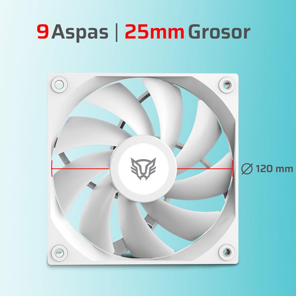 Foto 6 pulgar | Ventilador Gamer Balam Rush Eolox Glaziar Pro Exg99 120mm Aspas Aerodinámicas Pwm 4 Pin 2000rpm Blan