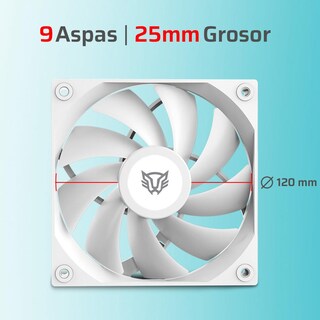 Foto 5 | Ventilador Gamer Balam Rush Eolox Glaziar Pro Exg99 120mm Aspas Aerodinámicas Pwm 4 Pin 2000rpm Blan