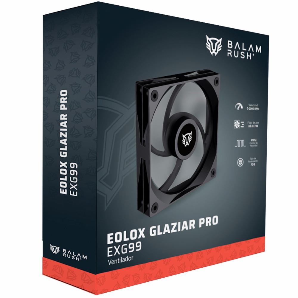 Foto 7 pulgar | Ventilador Gamer Balam Rush Eolox Glaziar Pro Exg99 120mm Aspas Aerodinámicas Pwm 4 Pin 2000rpm Negr