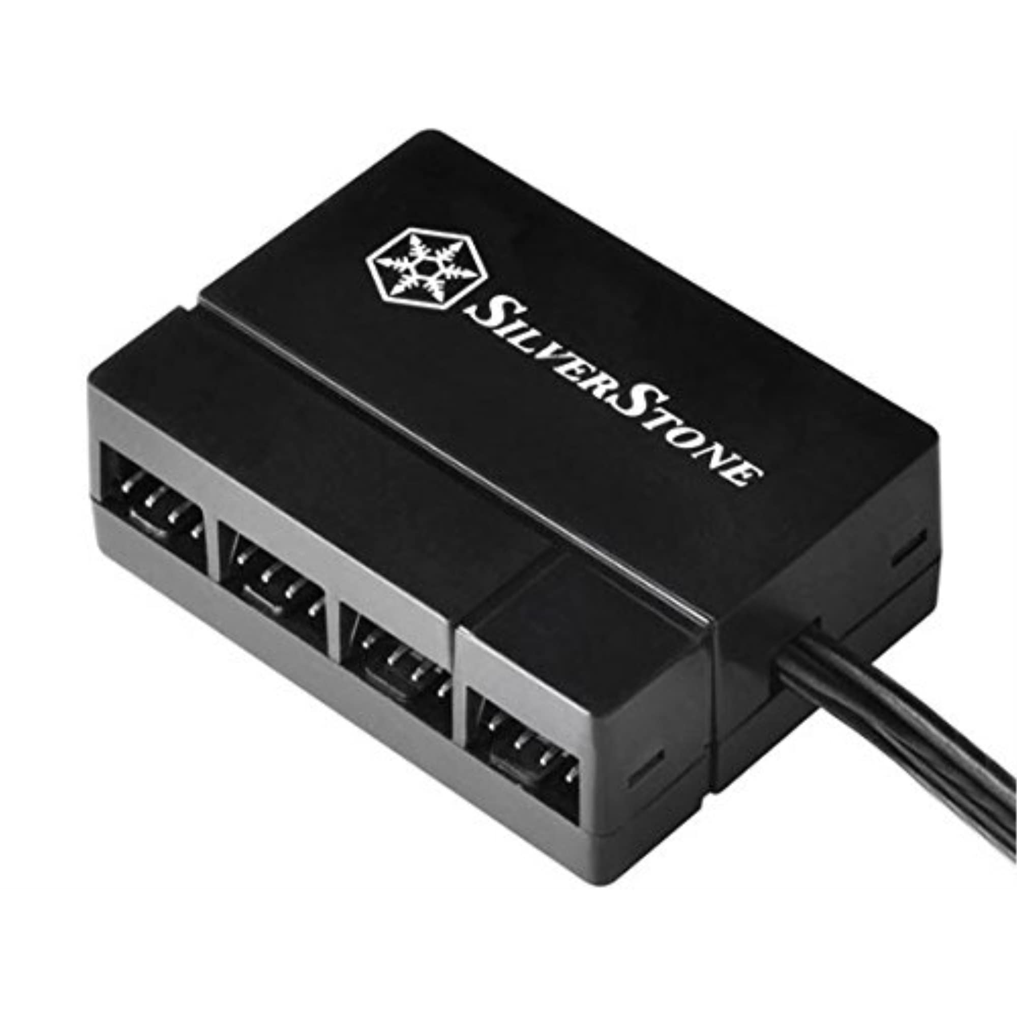 Hub De Ventilador Silverstone Cpf04 Con Conectores Pwm De 1 A 8, Color Negro - Venta Internacional.