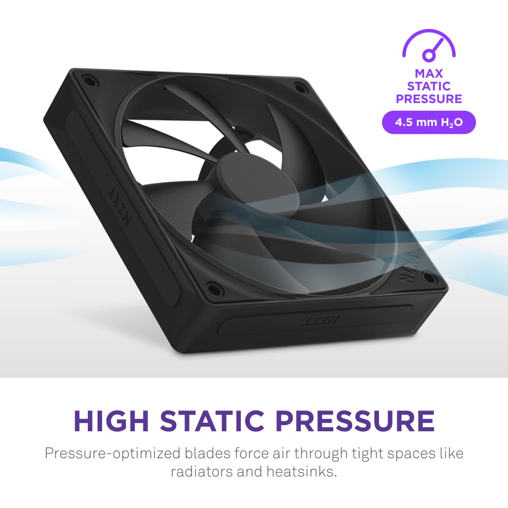 Foto 3 pulgar | Ventilador De Presión Estática Nzxt F140p 140mm Negro - Venta Internacional.