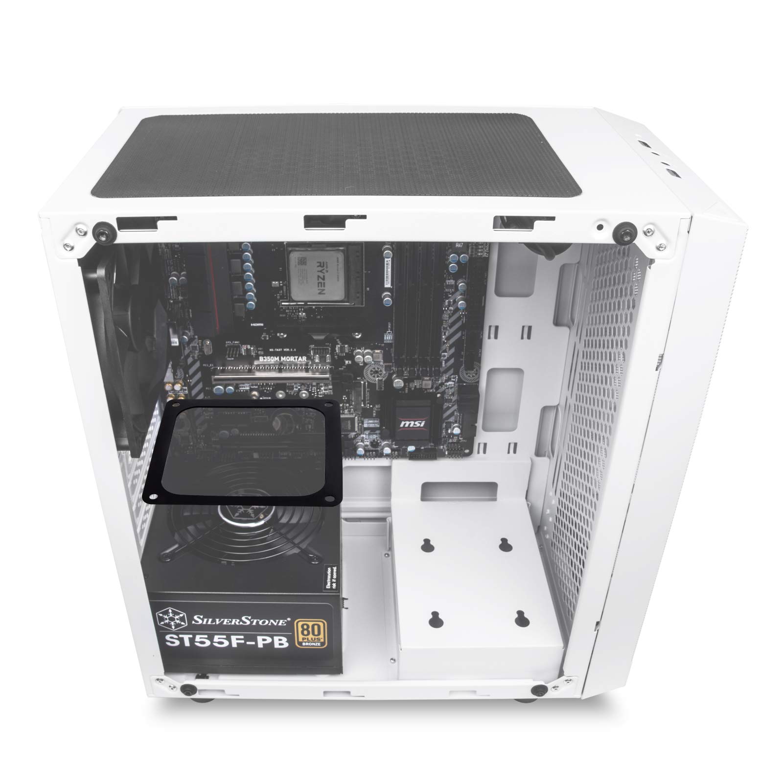 Foto 4 | Filtro De Ventilador Silverstone Ff143b Negro Para Ventiladores De Caja De 140 Mm - Venta Internacional.