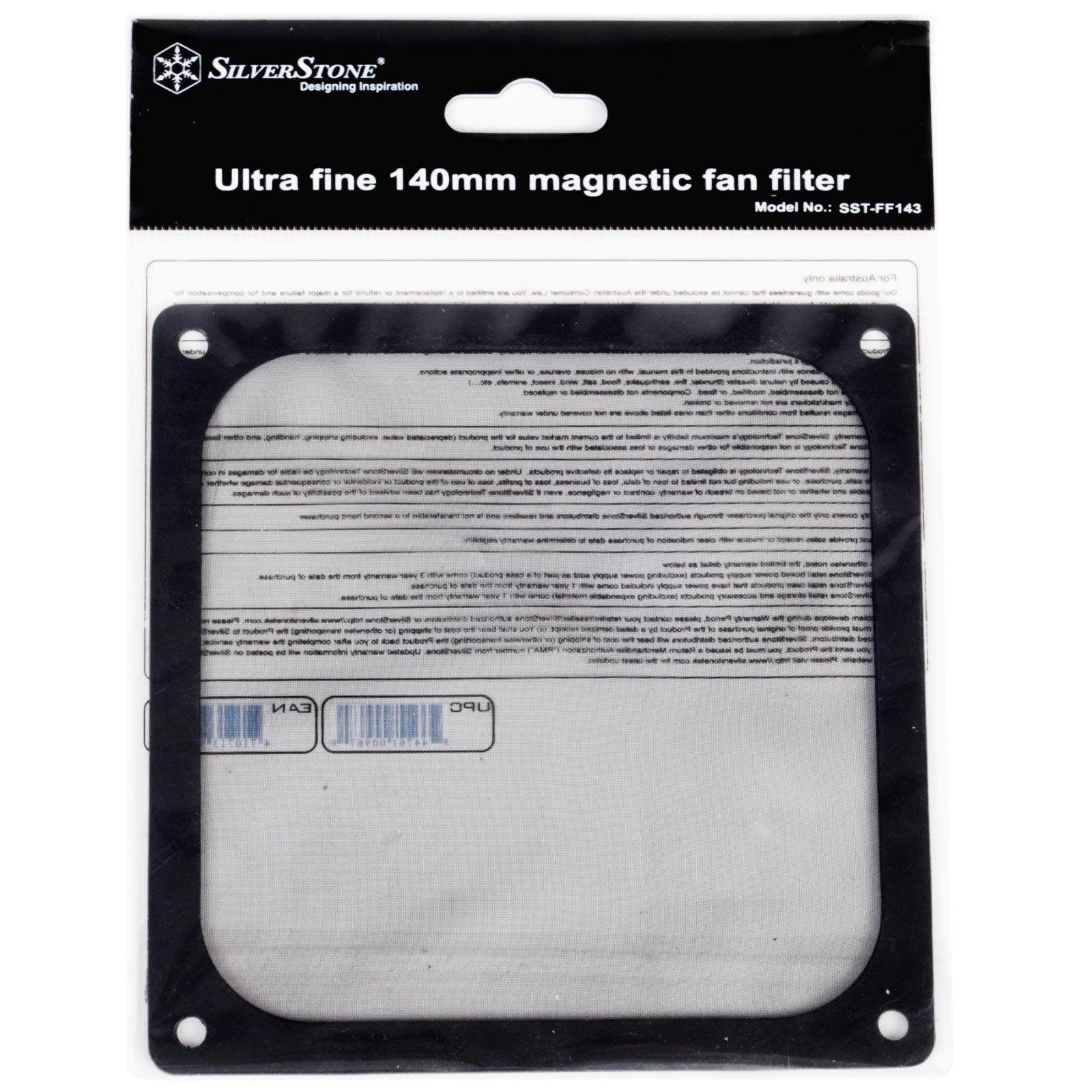 Foto 5 | Filtro De Ventilador Silverstone Ff143b Negro Para Ventiladores De Caja De 140 Mm - Venta Internacional.
