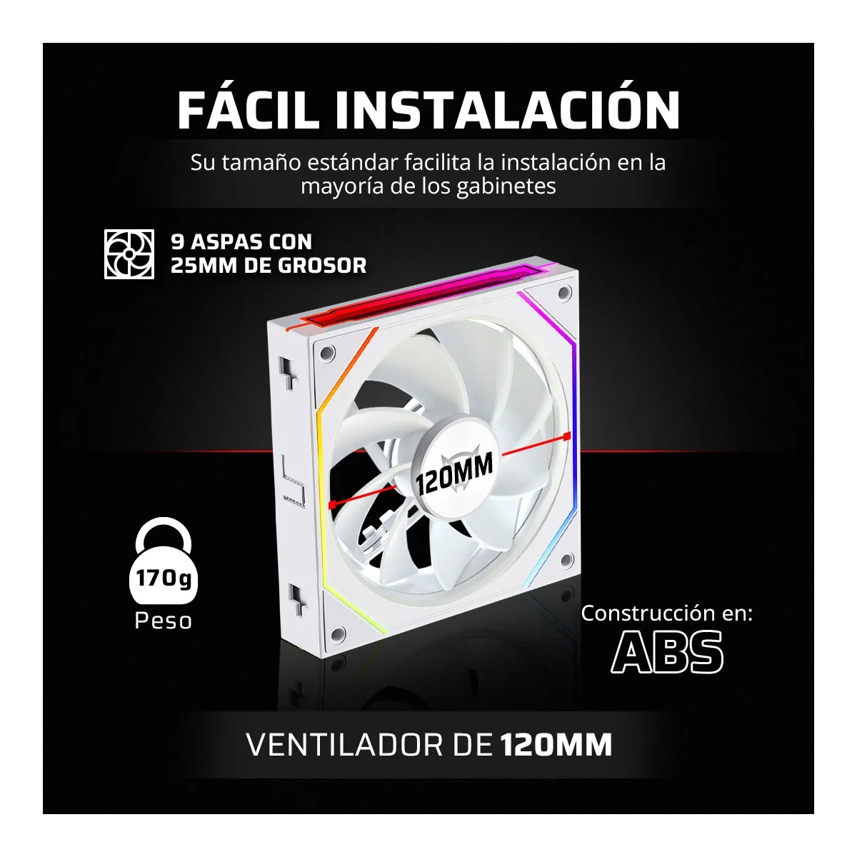 Foto 3 pulgar | Kit 3 Ventiladores Magenticos Para Pc Eo Safe Imports Esi-20105 Blanco