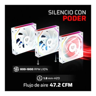 Foto 3 | Kit 3 Ventiladores Magenticos Para Pc Eo Safe Imports Esi-20105 Blanco