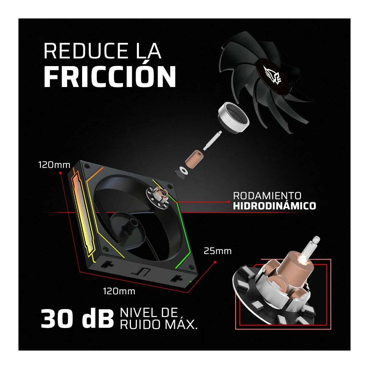 Foto 4 | Kit 3 Ventiladores Magenticos Para Pc Eo Safe Imports Esi-20105 Blanco