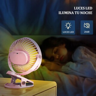 Foto 4 | Ventilador Portátil Redondo Con Clip De Escritorio Usb Eo Safe Imports Esi-20128 Rosa