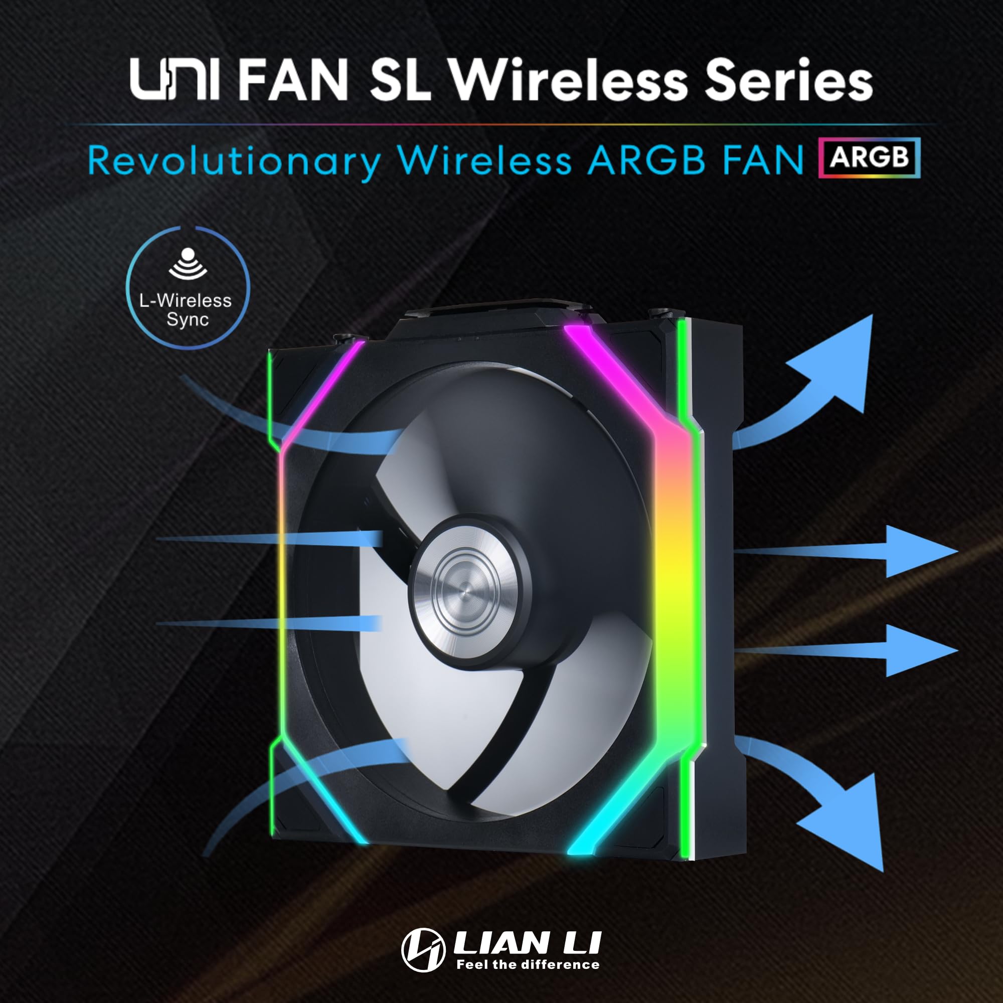 Foto 2 | Fan Lian Li Uni Fan Sl Inalámbrico Argb De 120 Mm  Paquete Triple Negro - Venta Internacional.