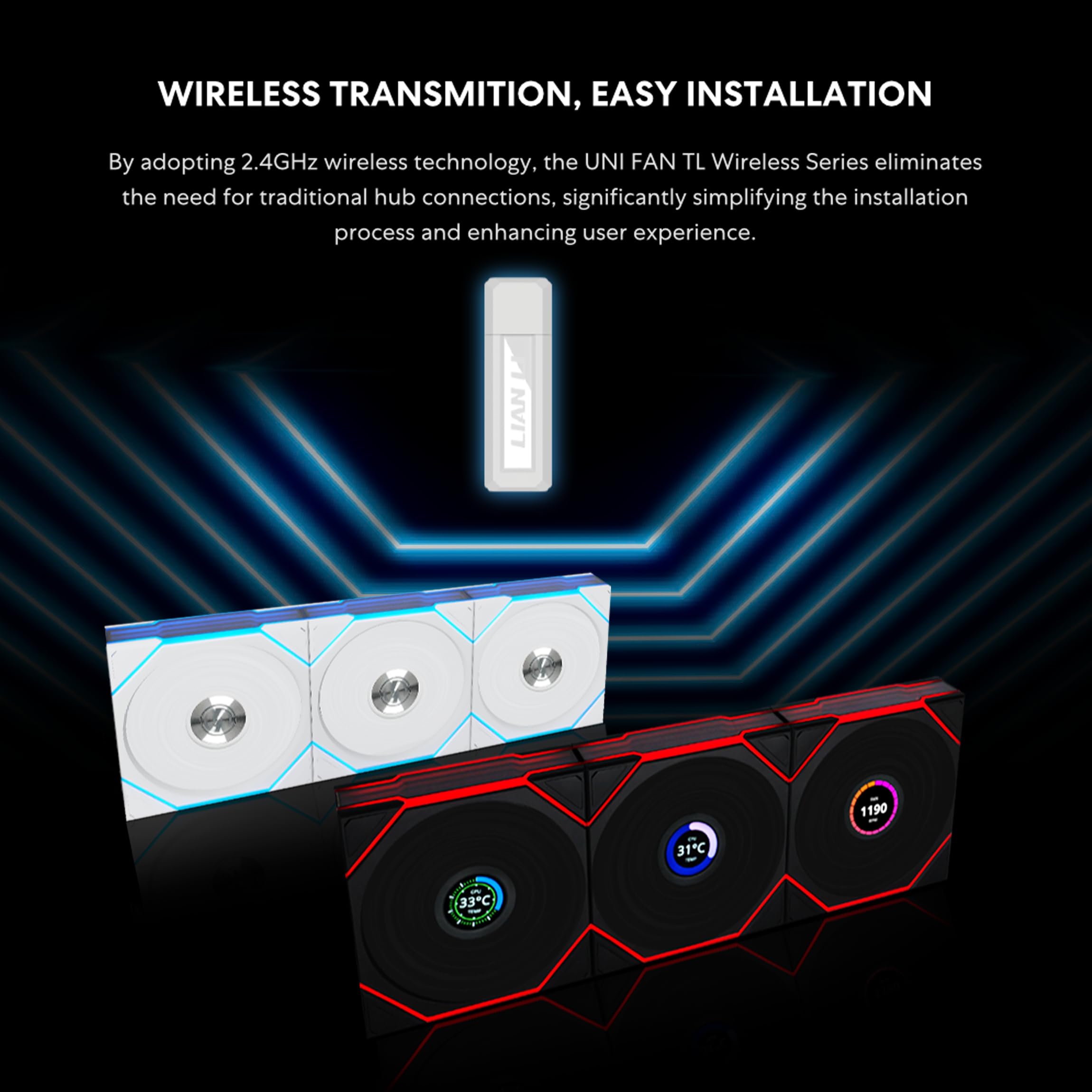 Foto 3 | Fan Lian Li Uni Tl Wireless 120 Paquete Triple Con Control Blanco - Venta Internacional.