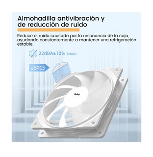Foto 3 | Ventilador De Pc 120mm Silencioso Sin Luz Para Pc Blanco