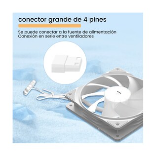 Foto 5 | Ventilador De Pc 120mm Silencioso Sin Luz Para Pc Blanco