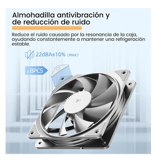 Foto 3 | Ventilador De Pc 120mm Silencioso Sin Luz Para Pc Negro