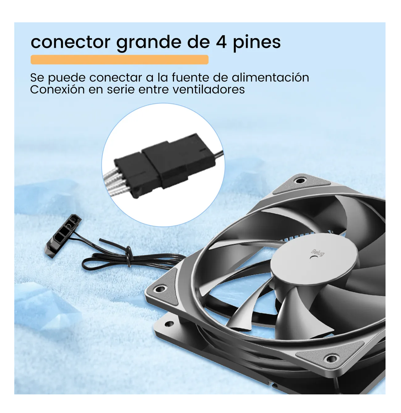 Foto 5 pulgar | Ventilador De Pc 120mm Silencioso Sin Luz Para Pc Negro