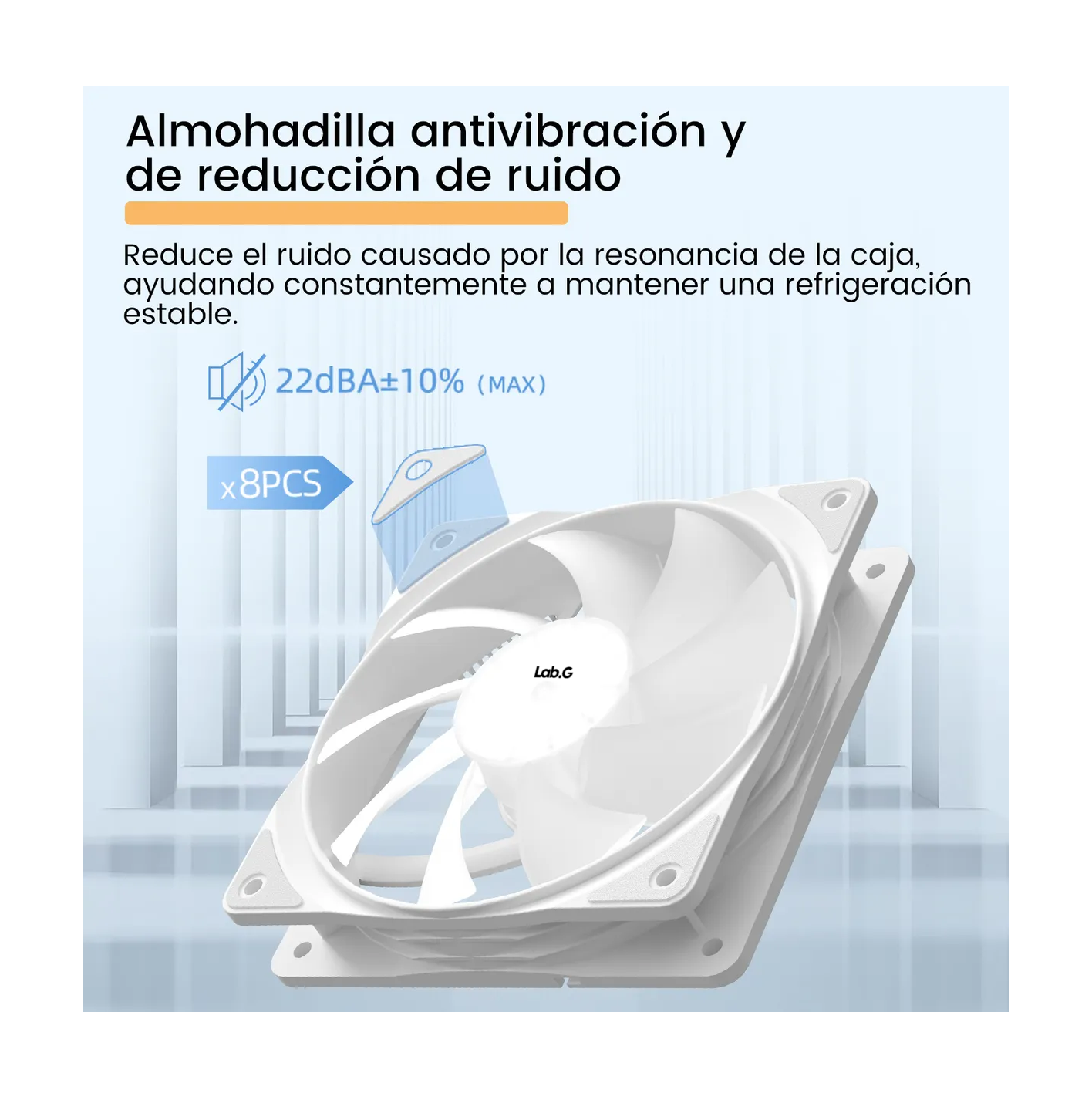 Foto 3 | Ventilador De Pc 120mm Silencioso Sin Luz Para Pc Blanco
