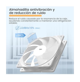 Foto 3 | Ventilador De Pc 120mm Silencioso Sin Luz Para Pc Blanco