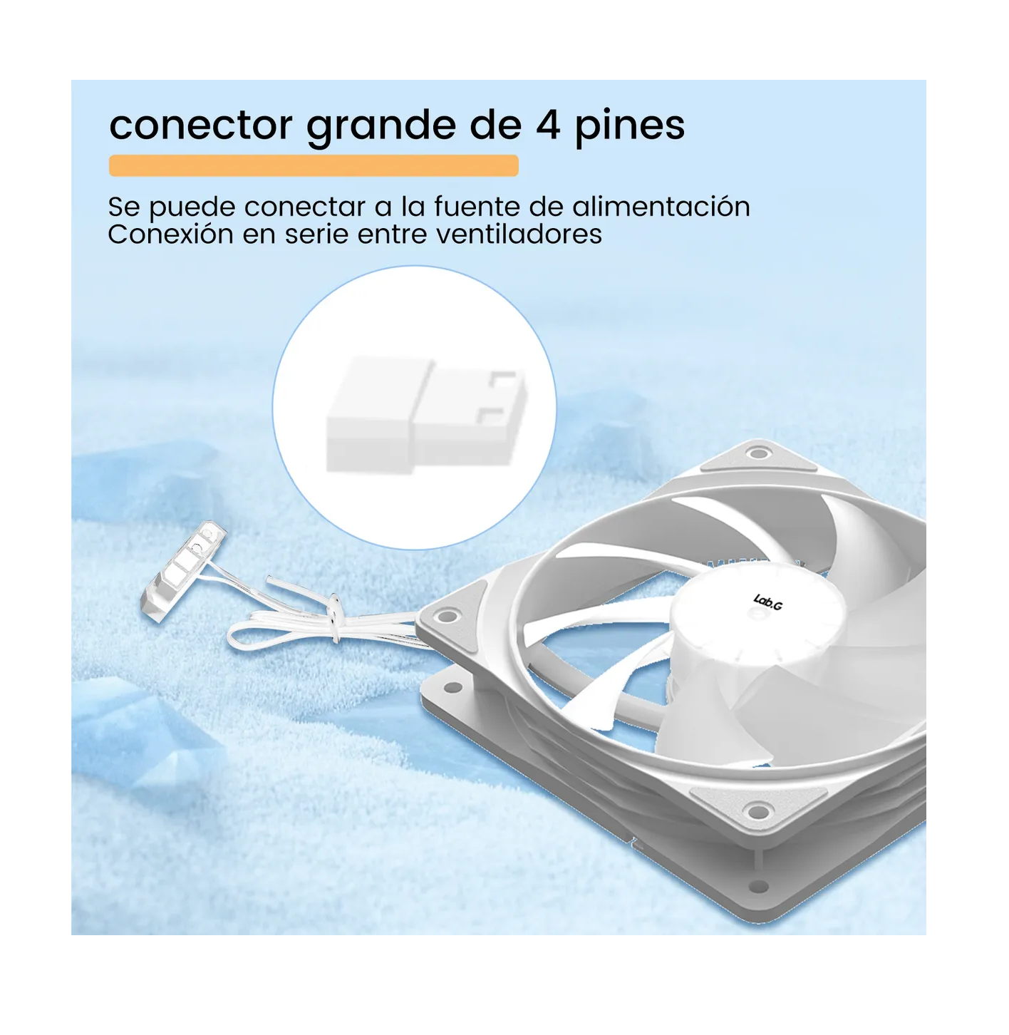 Foto 5 | Ventilador De Pc 120mm Silencioso Sin Luz Para Pc Blanco