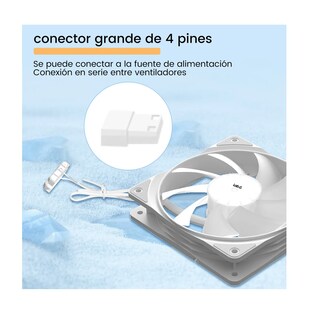 Foto 5 | Ventilador De Pc 120mm Silencioso Sin Luz Para Pc Blanco