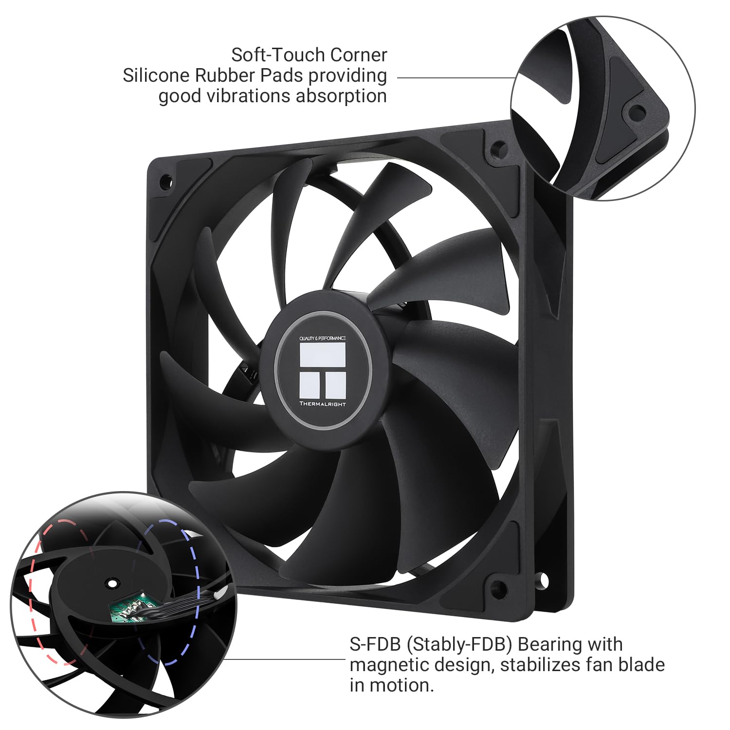 Foto 4 | Ventilador De Aire Para Cpu Thermalright Tl-c12c X5  120 Mm  Enfriador De Carcasa - Venta Internacional.