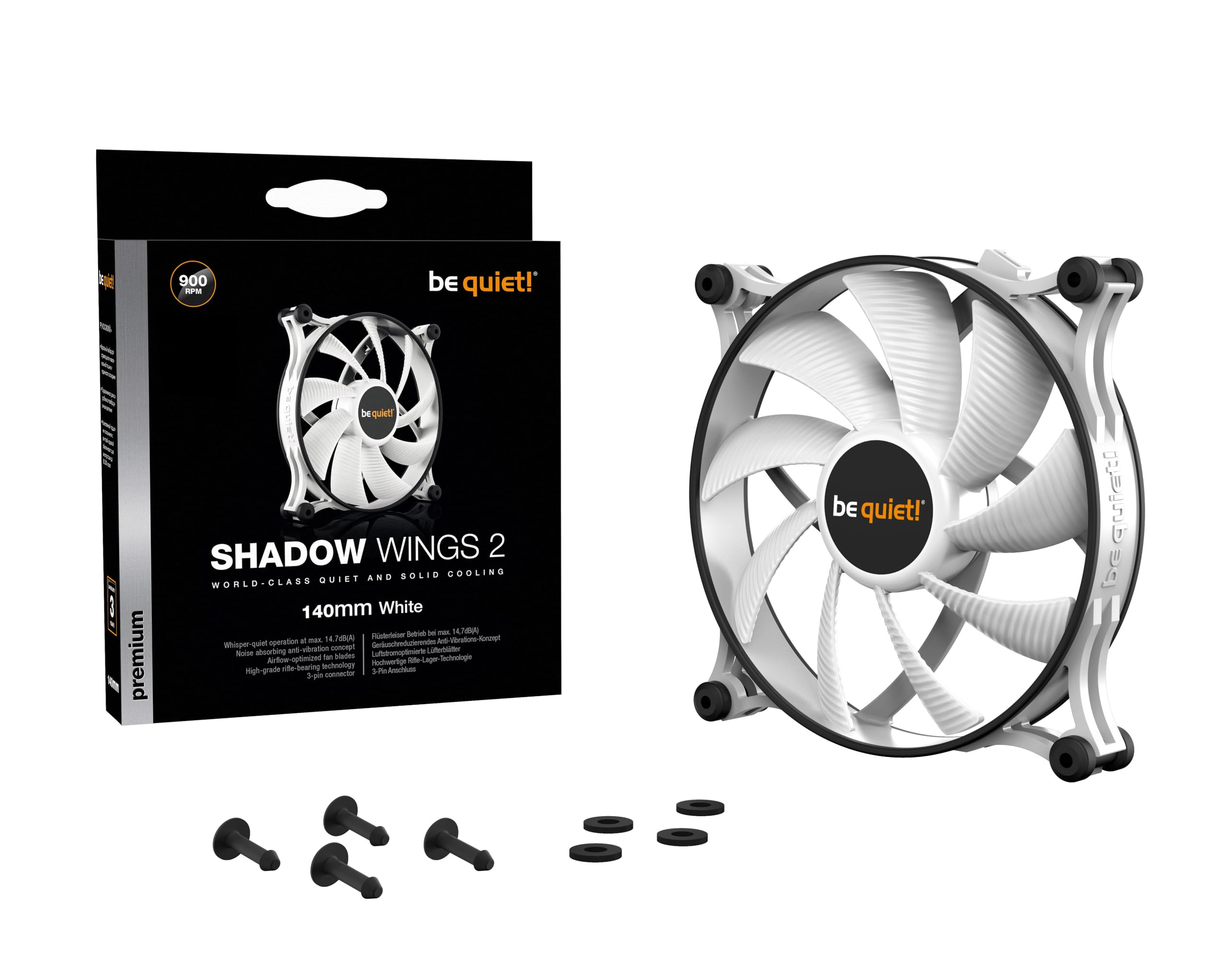 Foto 5 | ¡ventilador De Refrigeración  Silencio! Shadow Wings 2  140 Mm  Color Blanco  Bajo Nivel De Ruido - Venta Internaciona