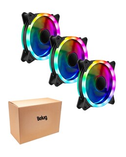 Foto 1 | Ventiladores Gamer Negro 3 Piezas