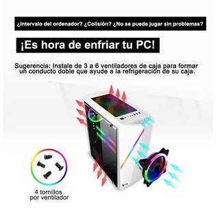 Foto 3 | Ventiladores Gamer Negro 3 Piezas