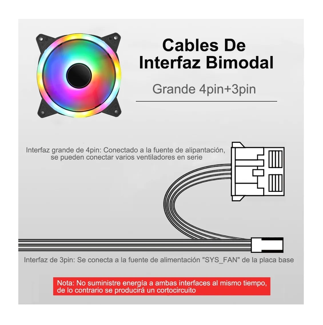 Foto 5 pulgar | Ventiladores Gamer Negro 3 Piezas