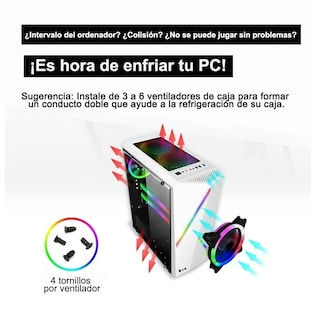 Foto 3 | Ventilador Gamer Lab.G Negro 3 Piezas