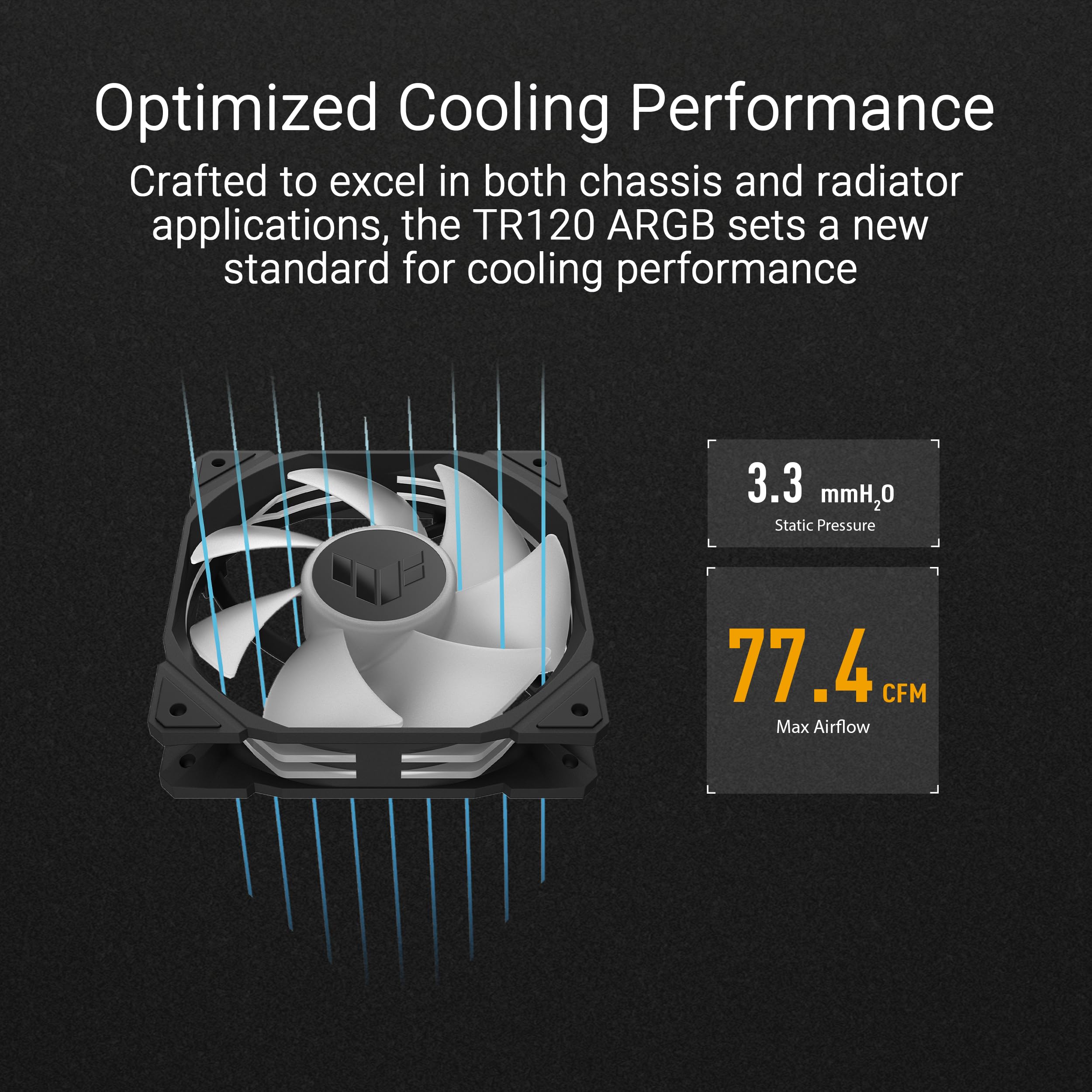 Foto 4 pulgar | Paquete Triple De Ventiladores Asus Tuf Gaming Tr120 Argb  Color Negro - Venta Internacional.