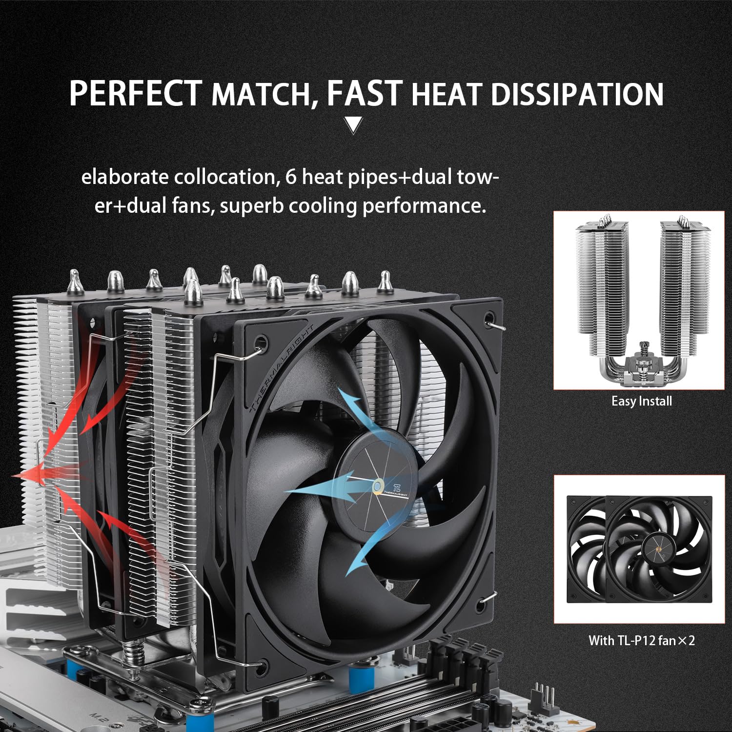 Foto 5 pulgar | Enfriador De Aire Para Cpu Thermalright Peerless Assassin 120 Se V3 - Venta Internacional.
