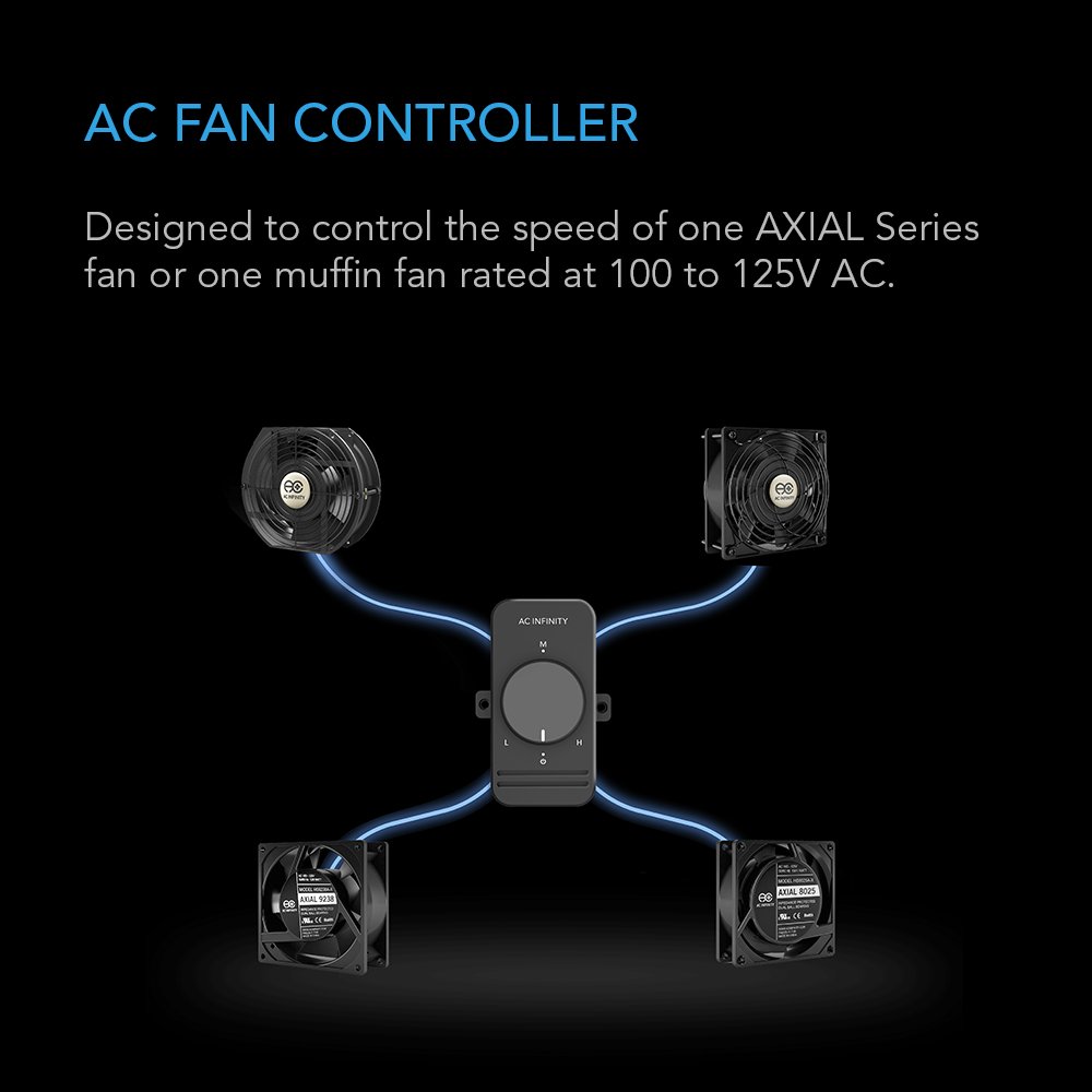Foto 3 pulgar | Controlador De Velocidad De Ventilador Ac Infinity Para Ventiladores Ac De 100-125 V - Venta Internacional.