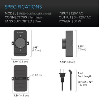 Foto 5 | Controlador De Velocidad De Ventilador Ac Infinity Para Ventiladores Ac De 100-125 V - Venta Internacional.